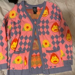 Studio Ghibli Howl's Moving Castle Howl's Diamonds & Calcifer Cardigan